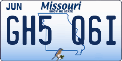 MO license plate GH5Q6I
