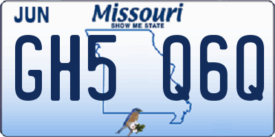MO license plate GH5Q6Q