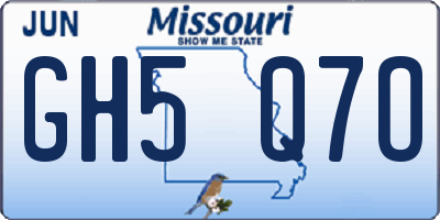 MO license plate GH5Q7O