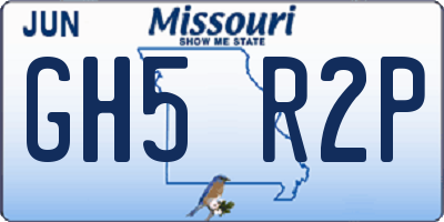 MO license plate GH5R2P