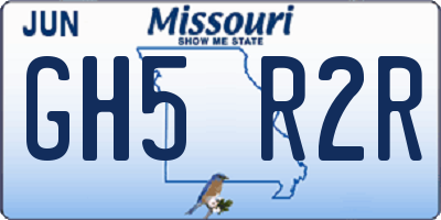MO license plate GH5R2R