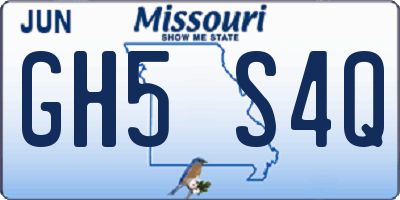 MO license plate GH5S4Q
