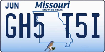 MO license plate GH5T5I