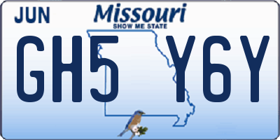 MO license plate GH5Y6Y