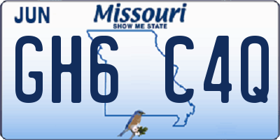 MO license plate GH6C4Q