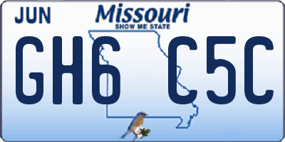 MO license plate GH6C5C