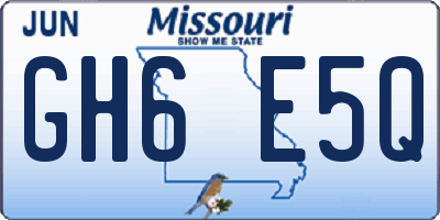 MO license plate GH6E5Q