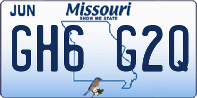 MO license plate GH6G2Q