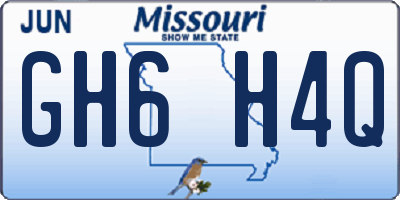 MO license plate GH6H4Q