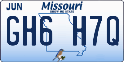 MO license plate GH6H7Q