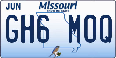 MO license plate GH6M0Q