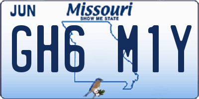 MO license plate GH6M1Y