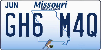 MO license plate GH6M4Q