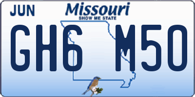 MO license plate GH6M5O