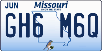 MO license plate GH6M6Q