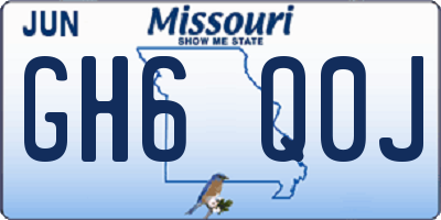 MO license plate GH6Q0J