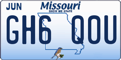 MO license plate GH6Q0U