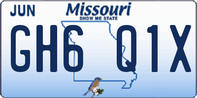 MO license plate GH6Q1X