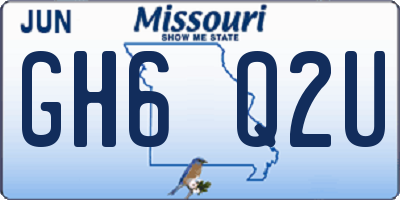 MO license plate GH6Q2U