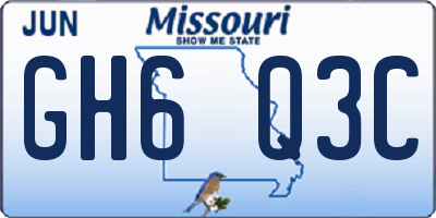 MO license plate GH6Q3C