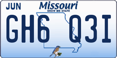 MO license plate GH6Q3I