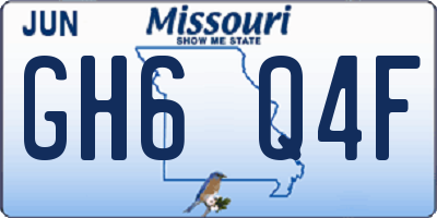 MO license plate GH6Q4F