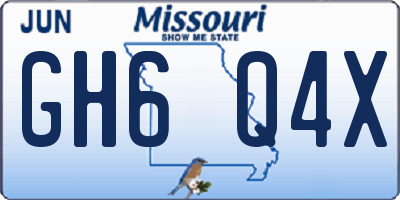 MO license plate GH6Q4X