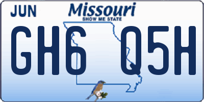 MO license plate GH6Q5H