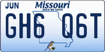MO license plate GH6Q6T