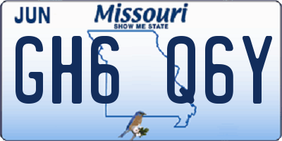 MO license plate GH6Q6Y