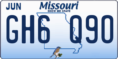 MO license plate GH6Q9O