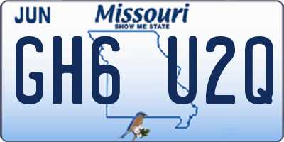MO license plate GH6U2Q