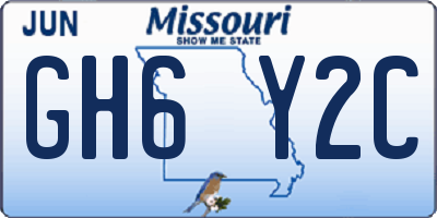 MO license plate GH6Y2C