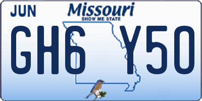 MO license plate GH6Y5O