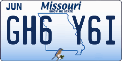 MO license plate GH6Y6I