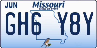 MO license plate GH6Y8Y