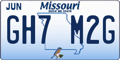 MO license plate GH7M2G