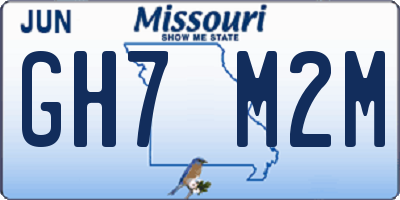 MO license plate GH7M2M