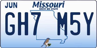 MO license plate GH7M5Y
