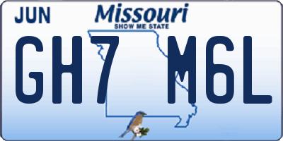 MO license plate GH7M6L