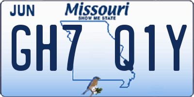 MO license plate GH7Q1Y