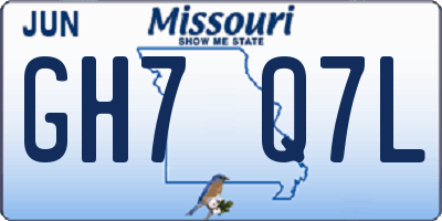 MO license plate GH7Q7L