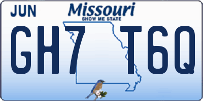 MO license plate GH7T6Q