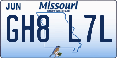 MO license plate GH8L7L