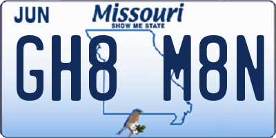 MO license plate GH8M8N