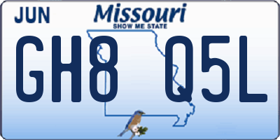 MO license plate GH8Q5L