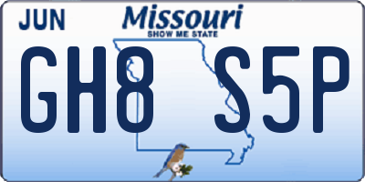MO license plate GH8S5P