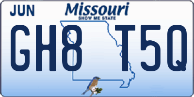 MO license plate GH8T5Q