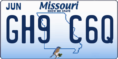 MO license plate GH9C6Q