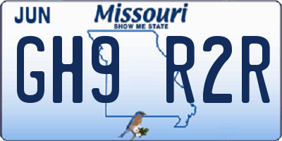MO license plate GH9R2R